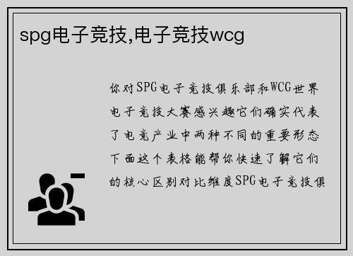 spg电子竞技,电子竞技wcg